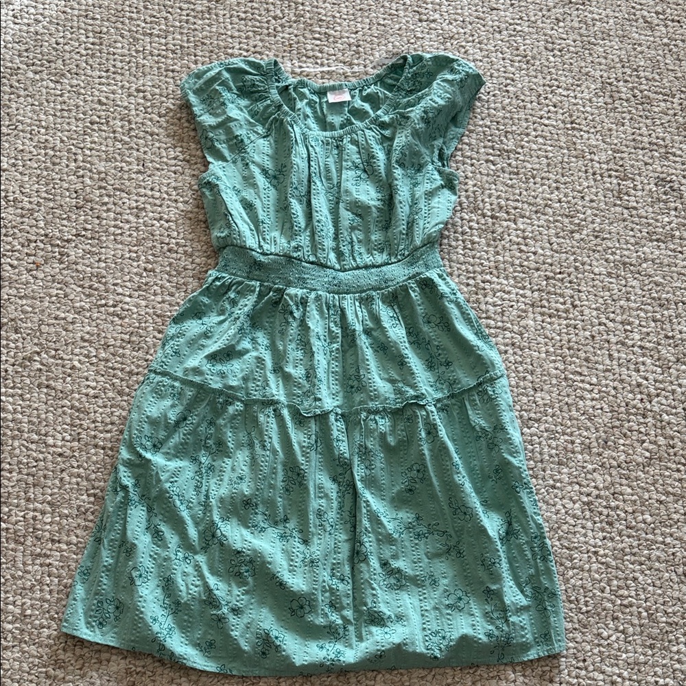 Wonder Nation Green Eyelet Kids Dress